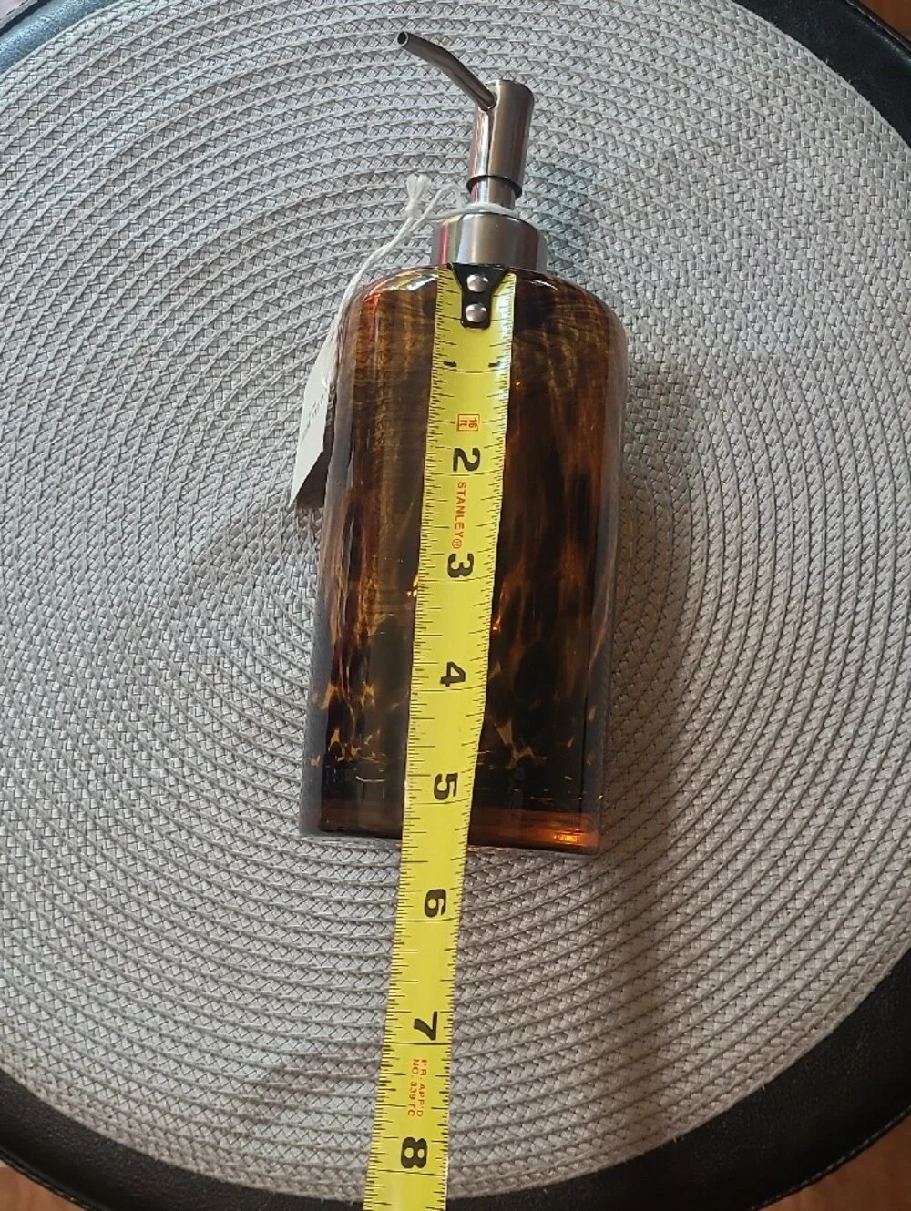 Laura Ashley Animal Print Glass Soap Dispenser
